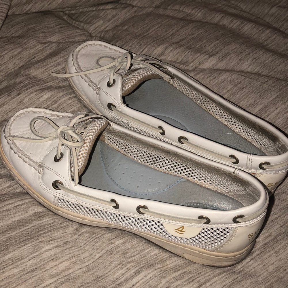 White Angelfish Sperry Boat Shoes